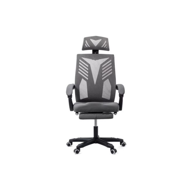 Scaun directorial cu suport picioare off 427, mesh, suport lombar, tetiera, baza polipropilena, 90 kg drm10058