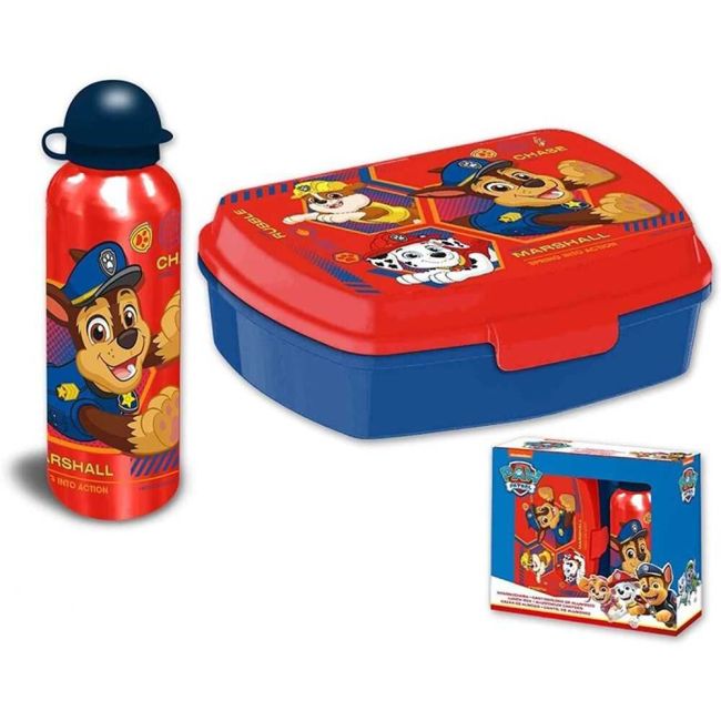 Set cutie sandwich si recipient lichide aluminiu  500ml Paw Patrol SunCity EWA19916PW BBJEWA19916PW_Rosu