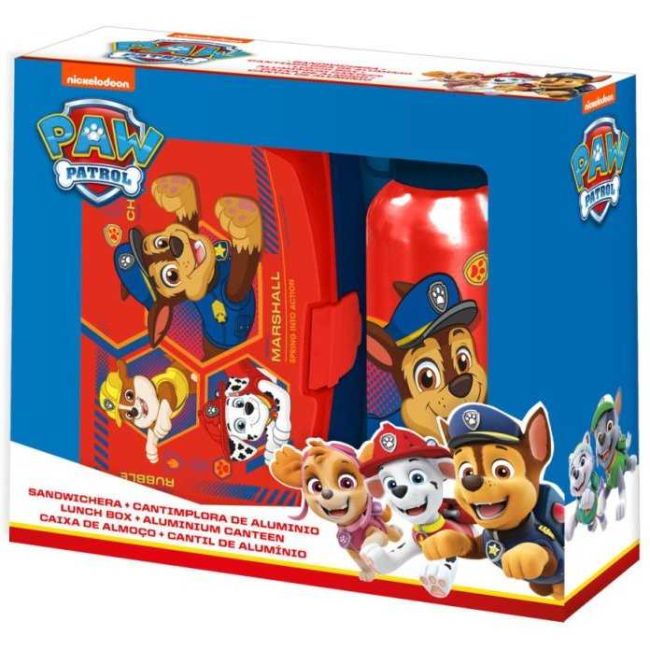 Set cutie sandwich si recipient lichide aluminiu  500ml Paw Patrol SunCity EWA19916PW BBJEWA19916PW_Rosu