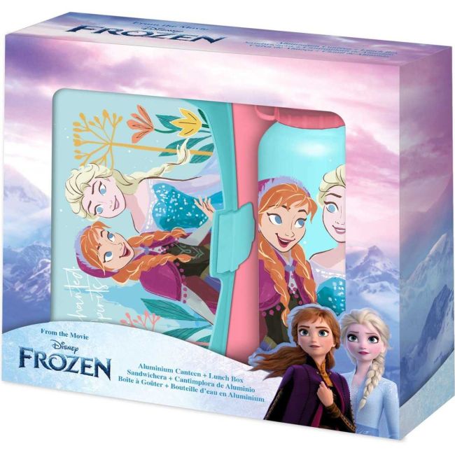 Set cutie sandwich si recipient lichide aluminiu 500ml Frozen Spirit SunCity EWA50009FR BBJEWA50009FR_Albastru/Roz