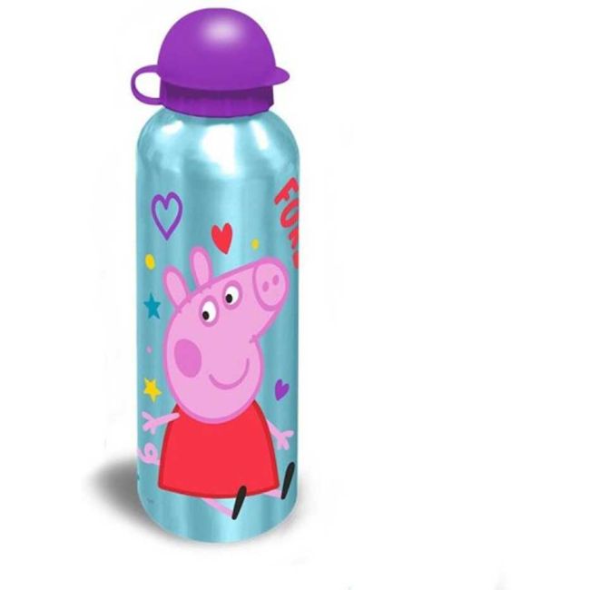 Sticla apa aluminiu Peppa Pig Hearts 500 ml SunCity EWA09041PPC BBJEWA09041PPC_Albastru