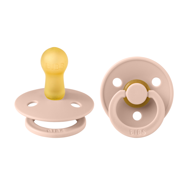 Bibs - set 2 suzete colour latex, tetina rotunda, 6 luni +-blush bbb120289