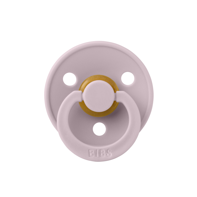 Bibs - suzeta colour latex, tetina rotunda, 0 luni +-dusky lilac bbb100267c