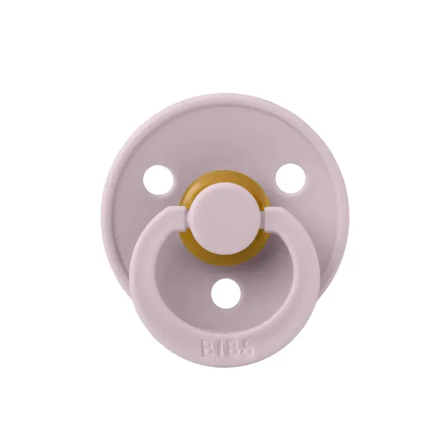 Bibs - suzeta colour latex, tetina rotunda, 0 luni +-dusky lilac bbb100267c