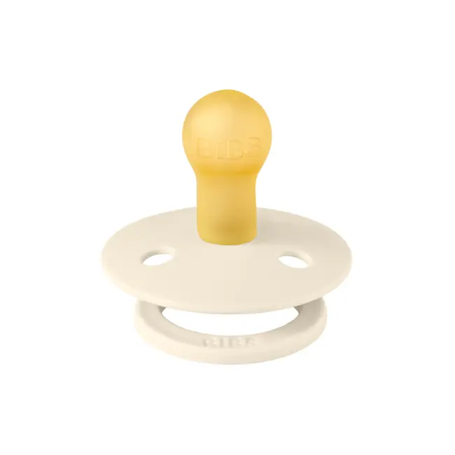 Bibs - suzeta colour latex, tetina rotunda, 0 luni +-ivory bbb100216c