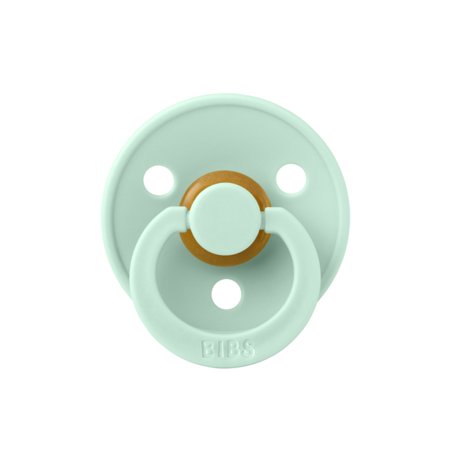 Bibs - suzeta colour latex, tetina rotunda, 0 luni +-nordic mint bbb100284c