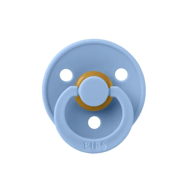 Bibs - suzeta colour latex, tetina rotunda, 0 luni +-sky blue bbb100230c