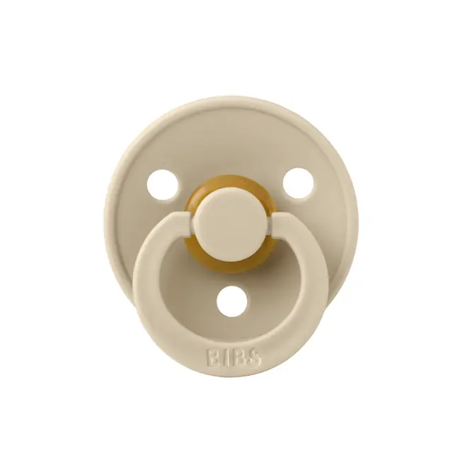 Bibs - suzeta colour latex, tetina rotunda, 0 luni +-vanilla bbb100245c