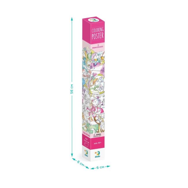 Poster de colorat - aventurile printeselor