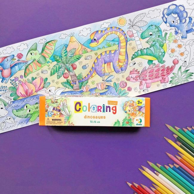 Poster de colorat - dinozauri