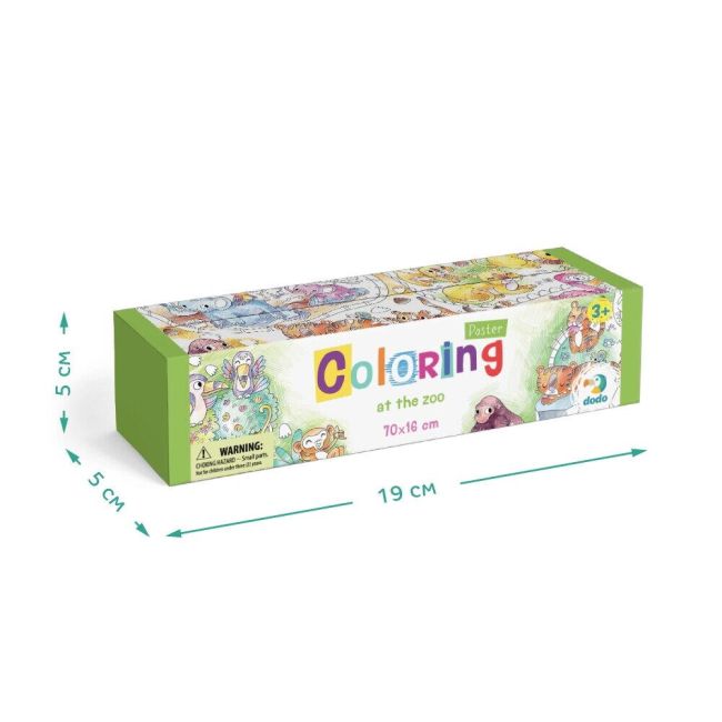 Poster de colorat - la zoo