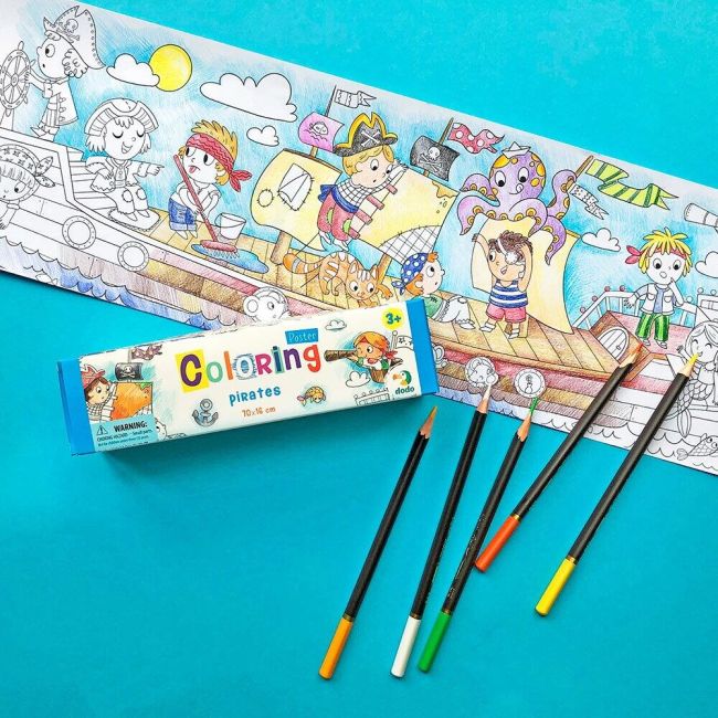 Poster de colorat - pirati