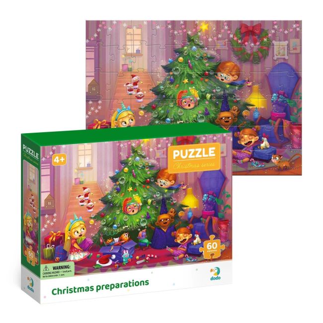 Puzzle - pregatiri de craciun (60 piese)
