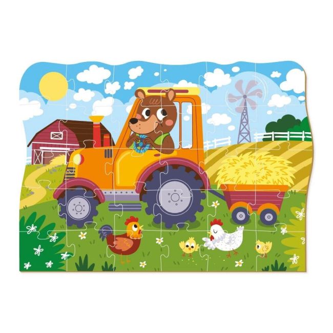 Puzzle - ursuletul la ferma (30 piese)