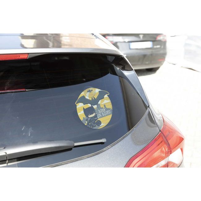 Semn de avertizare Baby on Board Batman TataWay CZ11068 BBJCZ11068_Galben