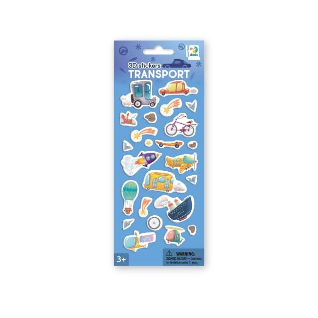 Set abtibilduri 3d - mijloace de transport