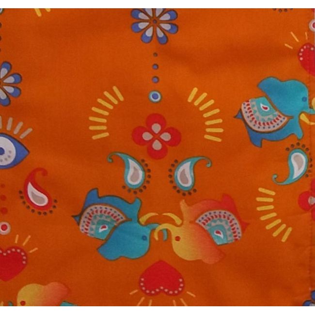 Sac de dormit copii, Jocul Elefantilor, din bumbac, 70 cm, 0.5 tog - Vara KDEV7005JEP