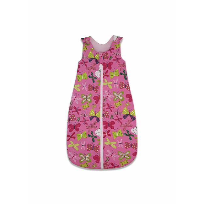 Sac de dormit copii, Parada Fluturasilor, din bumbac, 95 cm, 0.5 tog - Vara KDEV9505PF