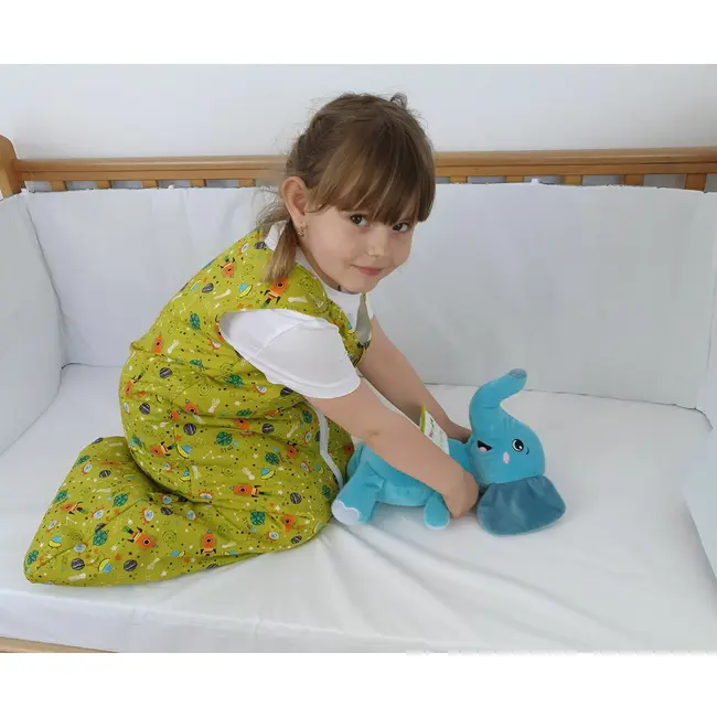 Sac de dormit copii, Cosmos Map, din bumbac, 110 cm, 1 tog - Toamna KDEP1101CMAP