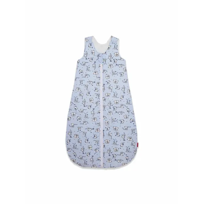 Sac de dormit copii, Loving Bear Blue, din bumbac, 130 cm, 0.5 tog - Vara KDEV13005LBB