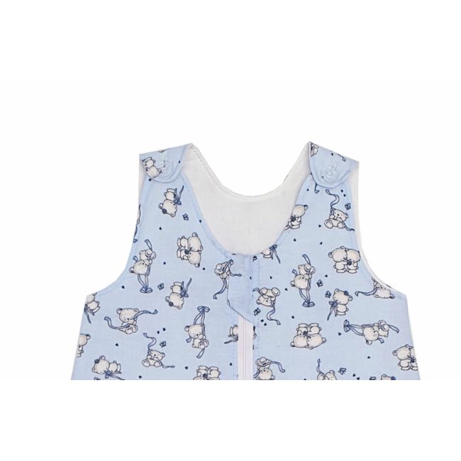Sac de dormit copii, Loving Bear Blue, din bumbac, 140 cm, 0.5 tog - Vara KDEV14005LBB