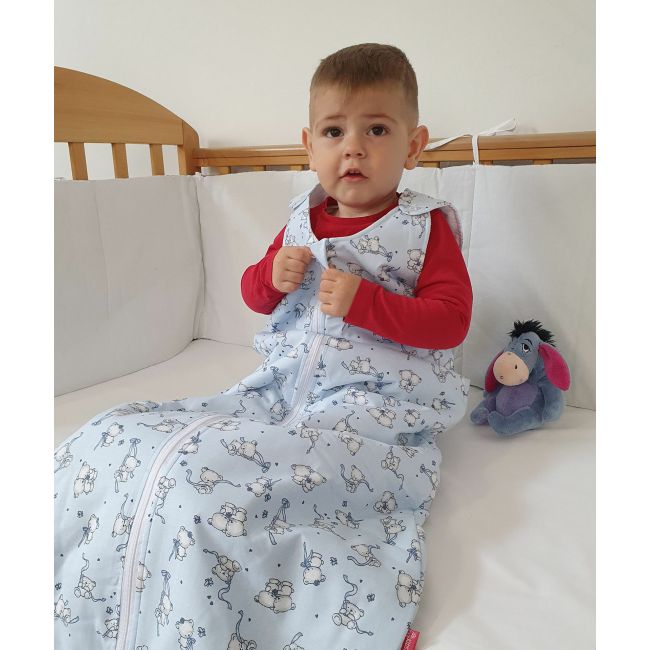 Sac de dormit copii, Loving Bear Blue, din bumbac, 60 cm, 1 tog - Toamna KDEP601LBB