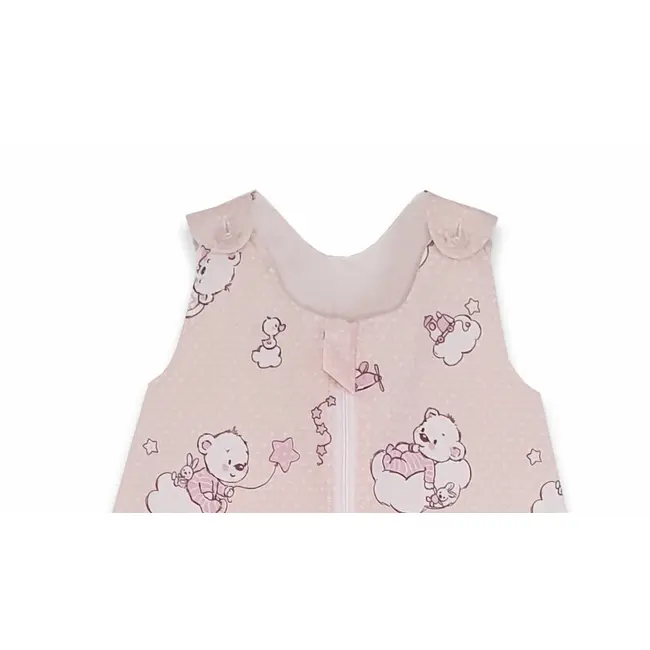 Sac de dormit copii, Ursuletul Martinica roz, din bumbac, 70 cm, 0.8 tog - Primavara KDEPR7008UMR