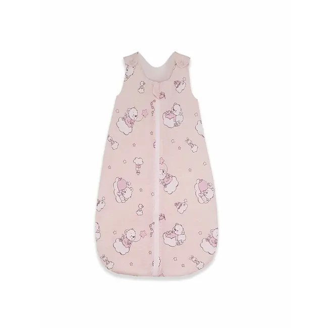 Sac de dormit copii, Ursuletul Martinica roz, din bumbac, 95 cm, 0.8 tog - Primavara KDEPR9508UMR