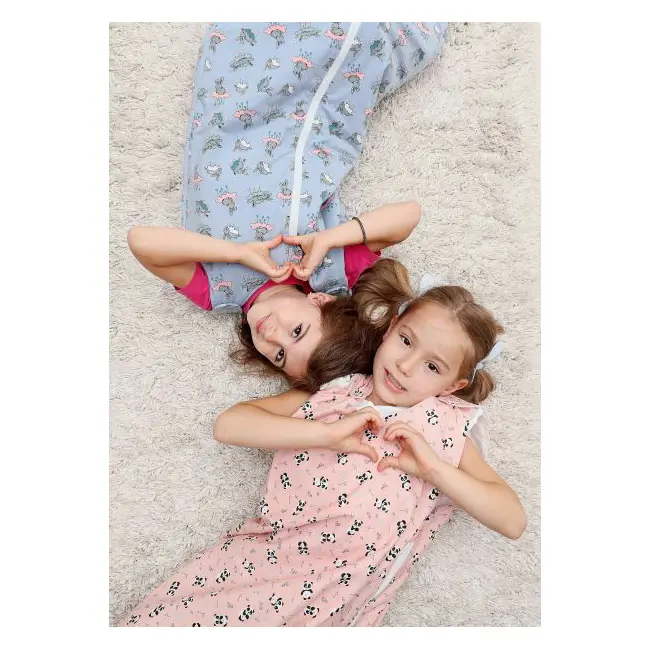 Sac de dormit copii, Panda World, din bumbac, 140 cm, 1 tog - Toamna KDEP1401PANDA