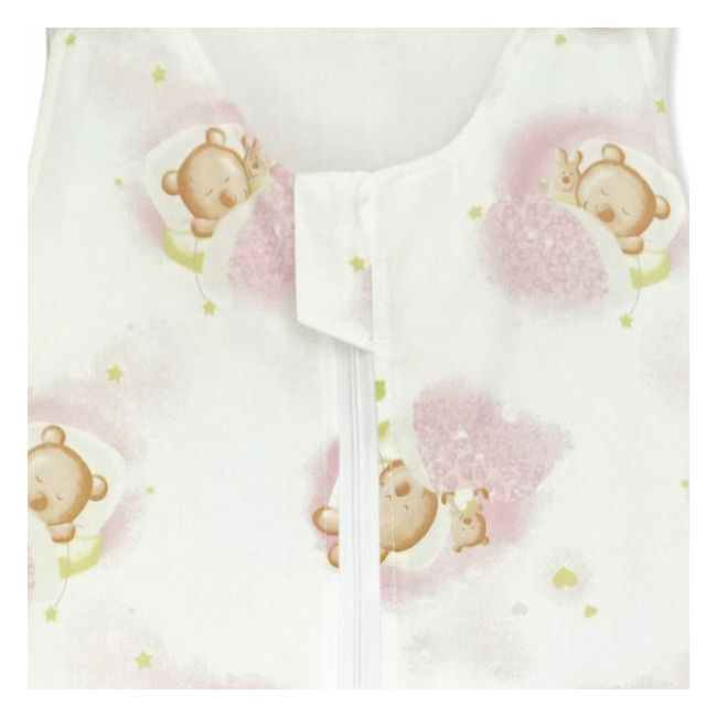 Sac de dormit copii, Pink Bear's Dream, din bumbac, 60 cm, 0.8 tog - Primavara KDEPR6008PBD