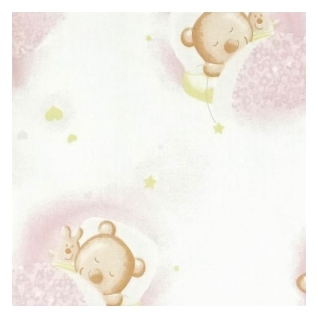 Sac de dormit copii, Pink Bear's Dream, din bumbac, 85 cm, 2.5 tog - Iarna KDET8525PBD