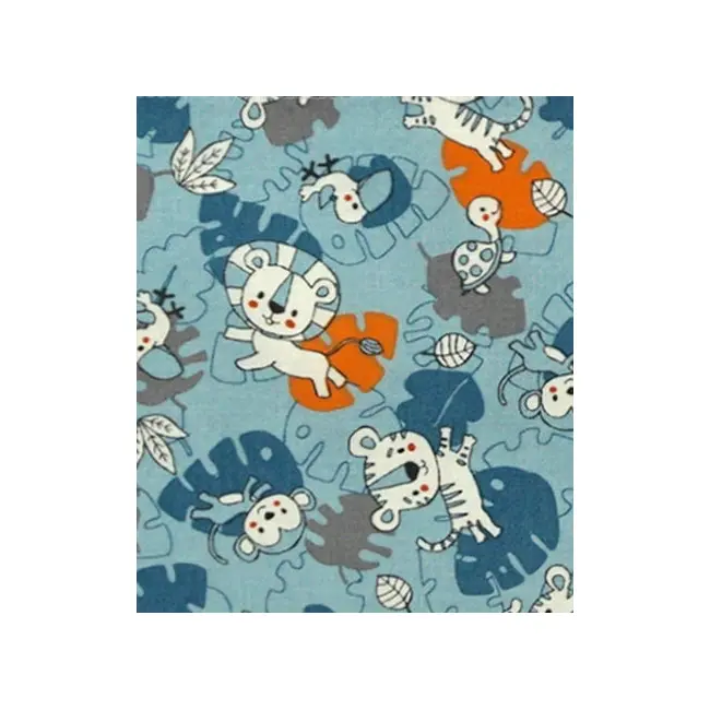 Sac de dormit copii, Tiger Jungle, din bumbac, 70 cm, 0.5 tog - Vara KDEV7005TIGJ