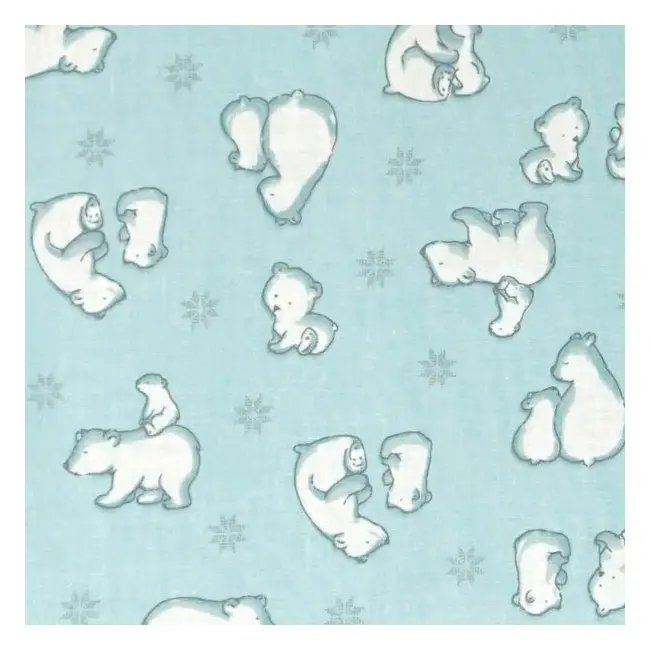 Sac de dormit copii, Ursi Polari, din bumbac, 85 cm, 0.5 tog - Vara KDEV8505URSP