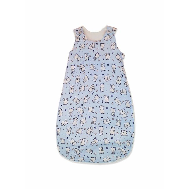 Sac de dormit copii, Baby Bear albastru, din bumbac, 140 cm, 0.5 tog - Vara KDEV14005BBA