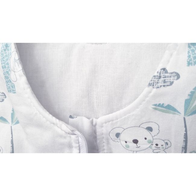 Sac de dormit copii, Somnorosul koala albastru, din bumbac, 130 cm, 1 tog - Toamna KDET1301KAB