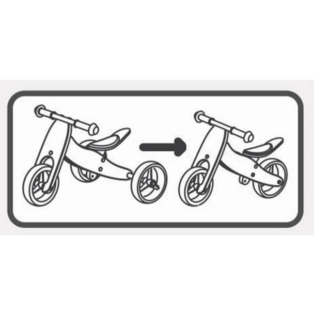 Bicicleta/tricicleta fara pedale din lemn, 2 in 1, Functie de bicicleta echilibru, Scaun reglabil, Roti ajustabile, Manere antiderapante, Varsta 1-3 ani, Free2Move, Mint BYN39623