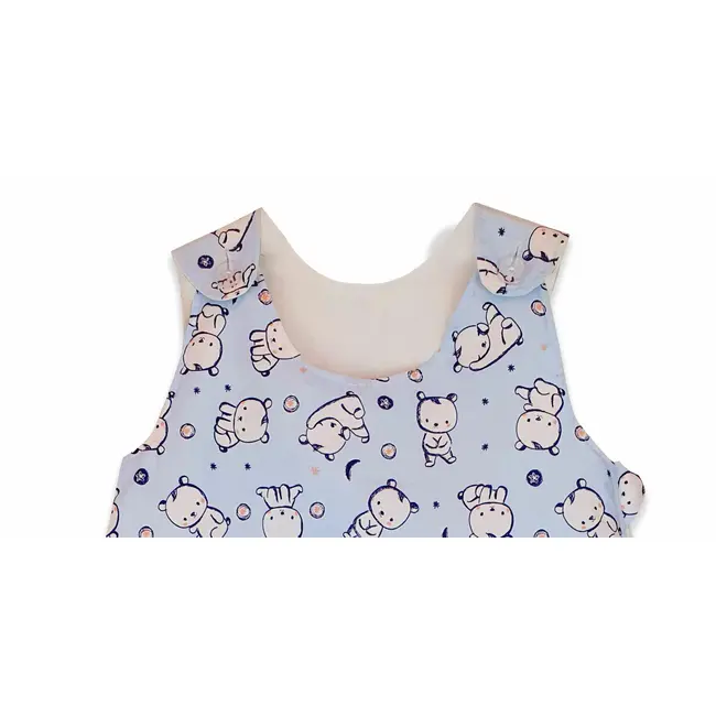 Sac de dormit copii, Baby Bear albastru, din bumbac, 60 cm, 0.8 tog - Primavara KDEPR6008BBA