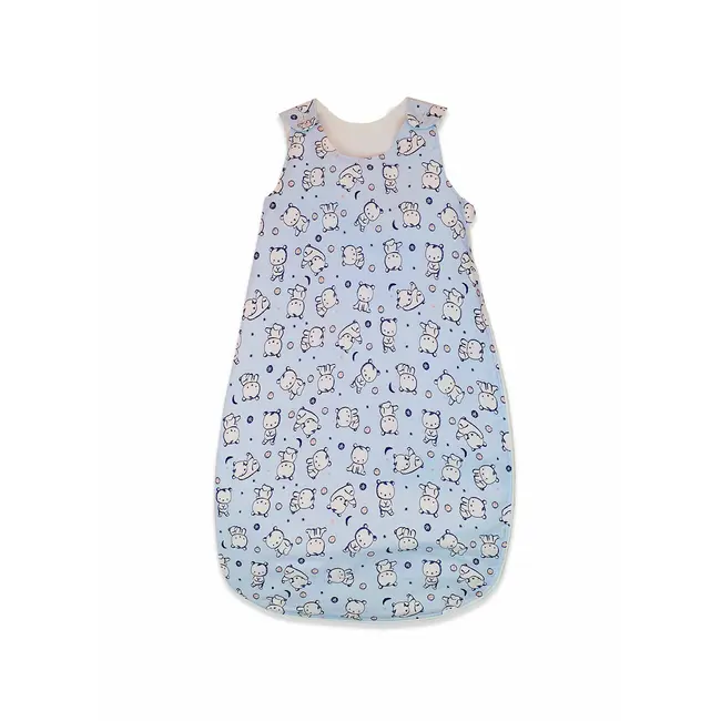 Sac de dormit copii, Baby Bear albastru, din bumbac, 85 cm, 1 tog - Toamna KDEP851BBA