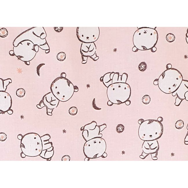 Sac de dormit copii, Baby Bear roz, din bumbac, 85 cm, 0.8 tog - Primavara KDEPR8508BBR
