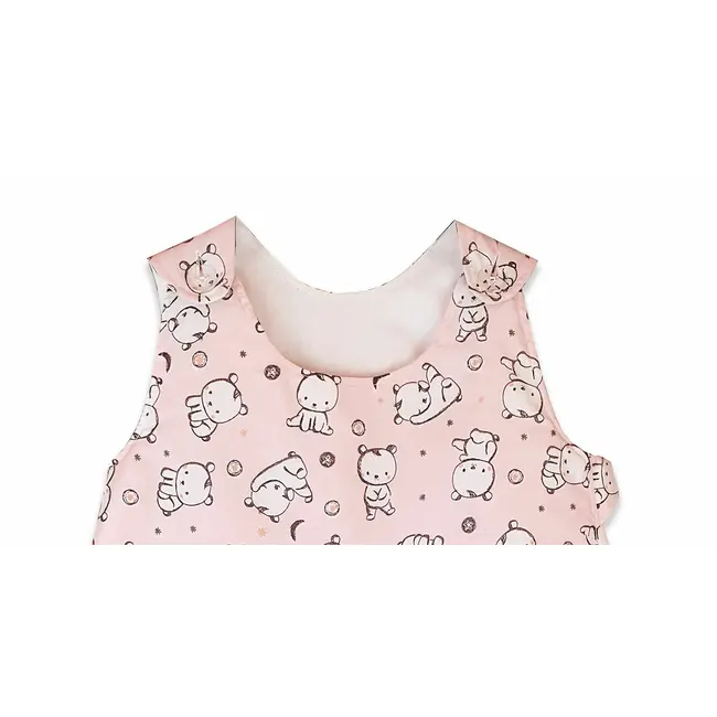 Sac de dormit copii, Baby Bear roz, din bumbac, 95 cm, 0.8 tog - Primavara KDEPR9508BBR