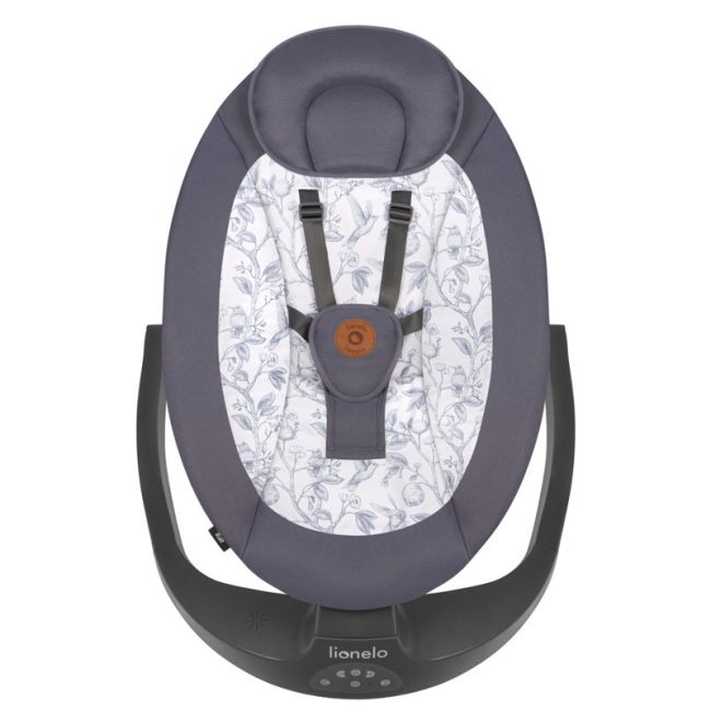 Lionelo - Balansoar si sezlong copii, Ralf, 2 in 1, Electric, Cu telecomanda si cablu USB, Cu miscare laterala de balansare si 5 niveluri diferite de viteza, Cu 12 melodii, Gri Grafit BYNLO-RALF_GREY_GRAPHITE