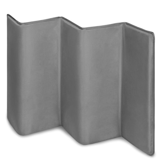 Lionelo - Patut pliant cu doua nivele, Stefi Plus, Cu intrare laterala cu fermoar, 2 roti, 120 x 60 cm, Conform cu standardul european de securitate EN 716, Gri/ Multicolor BYNLO-STEFI_PLUS_GREY_MULTICOLOR