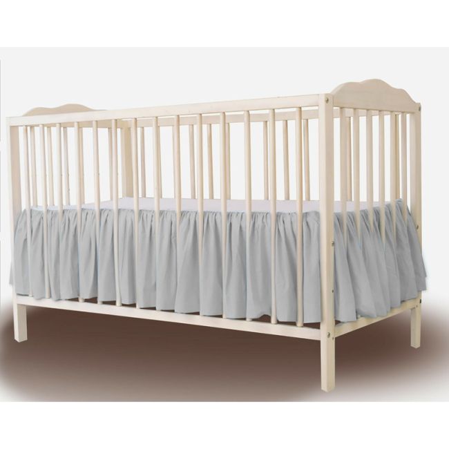 MimiNu - Volanas pentru saltea de patut 120x60 cm, Din bumbac certificat Oeko Tex Standard 100, Colectia Royal, Grey BYN6426972022941