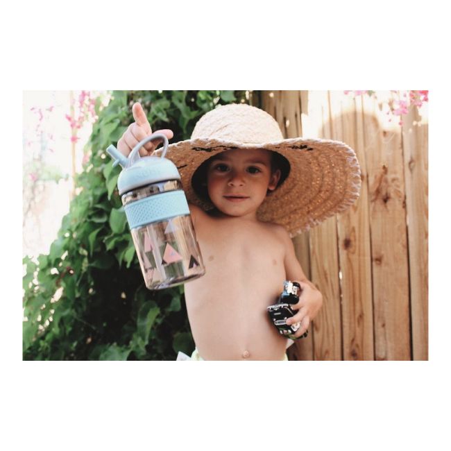 Nuby - Cana 2 in 1, Cu pai incorporat, Din materialul ecologic tritan, Rezistenta, 360 ml, 3+ ani, Albastru BYNNV0414024BLUE