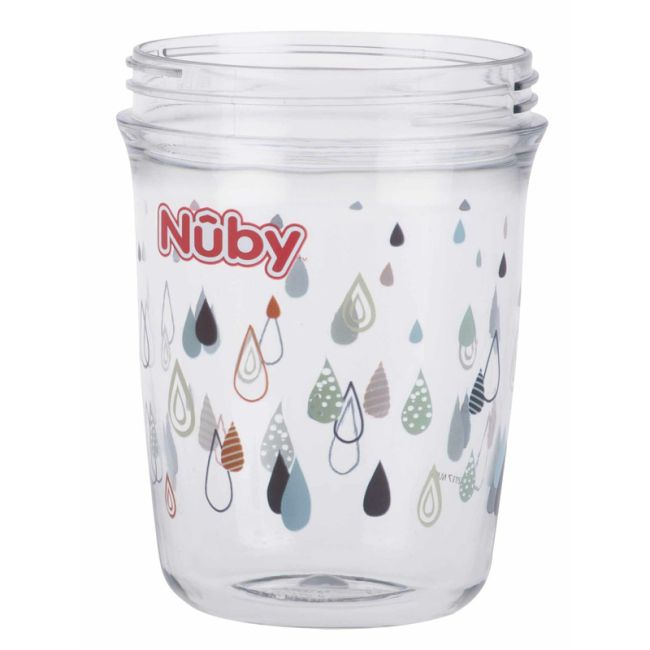 Nuby - Cana cu manere, 360°, Din materialul ecologic tritan, Rezistenta, 240 ml, 6 luni+, Gri BYNNV0414019GREY