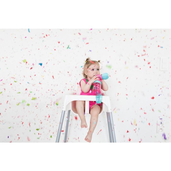 Nuby - Cana sport cu pai moale si pliabil, Din materialul ecologic tritan, Rezistenta, 360 ml, 3+ ani, Roz BYNNV0414021PINK