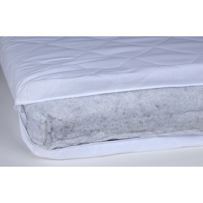 Saltea pentru patut YappyLatex din cocos si latex, YappyKids, 140x70x8 cm, Alb BYNMAT_LTX_140
