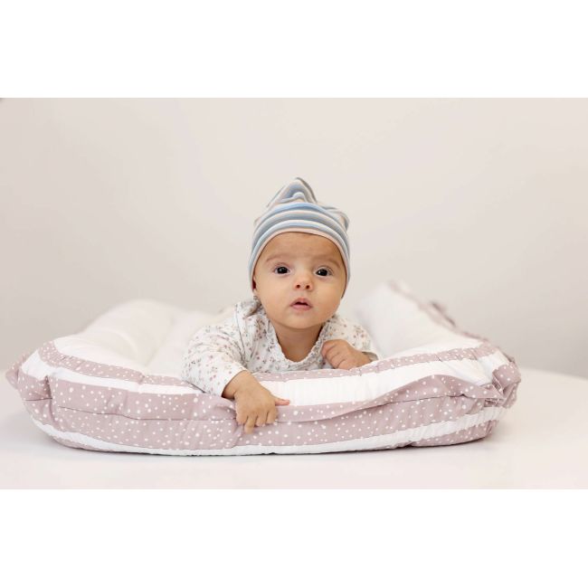 Caciula Blue Stripes, in strat dublu, 48-50 cm KDECD35BLSTR