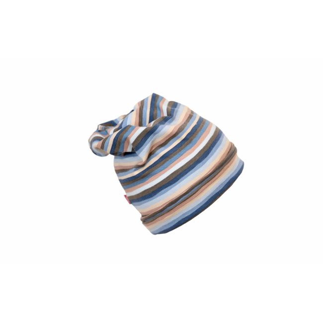 Caciula Blue Stripes, in strat dublu, cu bordura, 48-50 cm KDECDB35BLSTR