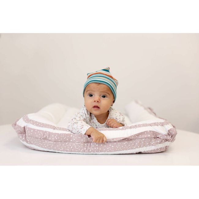 Caciula Green Stripes, cu bordura, in strat dublu, 48-50 cm KDECDB35GRSTR